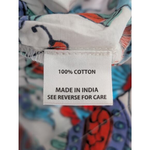 NWT Tuckernuck Kenzo Dress Teal Seagrass Block Print Boho Mini Size Medium - Picture 8 of 9